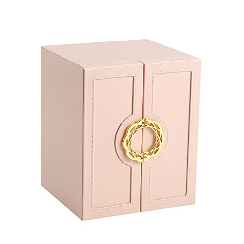 MINJING Aufbewahrungsbox Schmuckkästchen Schmuck-Organizer Große Schmuckschatulle Leder Schmuck-Organizer Display Aufbewahrungsbox mit 5 Schubladen Mädchen Schmuckschatulle für Ohrringe Ringe Geschenk von MINJING