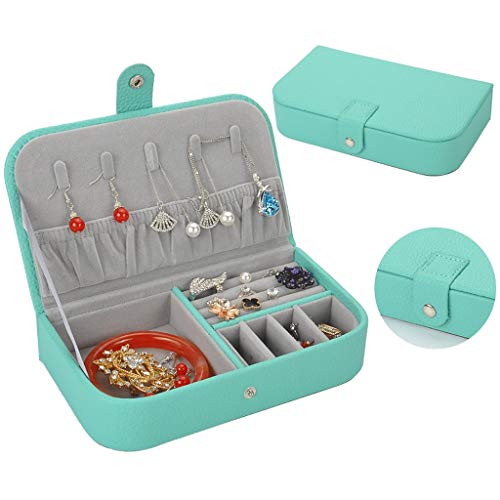 MINJING Kleine Schmuckschatulle für Damen, Reise-Schmuckkästchen, tragbar, Mini-Schmuck-Organizer für Ringe, Ohrringe, Halsketten, Mädchen, Schmuck-Organizer von MINJING