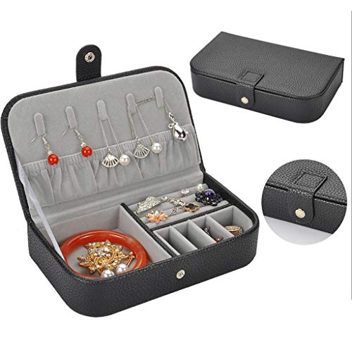 MINJING Kleine Schmuckschatulle für Damen, Reise-Schmuckkästchen, tragbar, Mini-Schmuck-Organizer für Ringe, Ohrringe, Halsketten, Mädchen, Schmuck-Organizer von MINJING