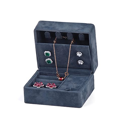 MINJING Multifunktionale tragbare Schmuckschatulle, Reise-Schmuck-Aufbewahrungsbox, Schmuck-Organizer für Mädchen, Frauen, Ohrringe, Halsketten, Armbänder, Schmuckschatullen von MINJING