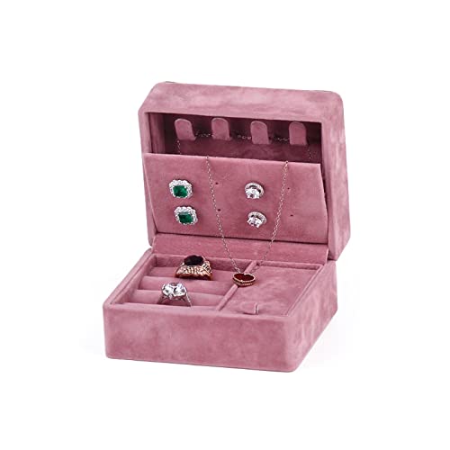 MINJING Multifunktionale tragbare Schmuckschatulle, Reise-Schmuck-Aufbewahrungsbox, Schmuck-Organizer für Mädchen, Frauen, Ohrringe, Halsketten, Armbänder, Schmuckschatullen von MINJING