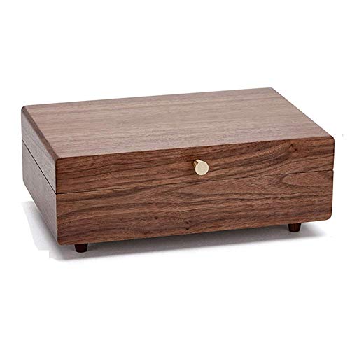 MINJING Schmuck-Aufbewahrungsbox, Geschenk für Damen, Massivholz, große Kapazität, Holz-Schmuckschatulle, Schublade, Schmuck-Aufbewahrungsbox von MINJING