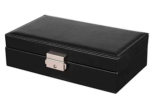 MINJING Schmuckkästchen, Schmuckkästchen, PU-Leder, Schmuckschatulle für Damen, Schmuck-Organizer mit Schloss für Ohrringe, Armbänder, Ringe, Schmuckkästchen, Aufbewahrungsbox, Schmuck-Organizer von MINJING