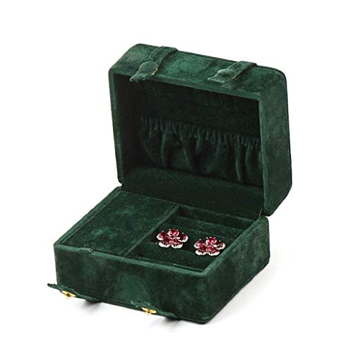 MINJING Schmuckkästchen, kleine Schmuckschatulle, tragbar, Reise-Schmuckring, Aufbewahrungsbox, Flanellstoff, Schmuck-Organizer, Geschenk-Box für Mädchen und Frauen, Schmuck-Organizer von MINJING