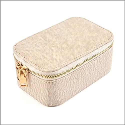 MINJING Schmuckschatulle für Damen, Reise-Schmuckschatulle, tragbar, für Ohrringe, Ringe, Halsketten, Schmuckkästchen, Aufbewahrung, Reißverschluss, Kosmetiktasche, Schmuck-Organizer, tragbarer von MINJING