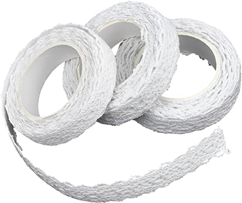 MINSHUXI 3 Rollen Spitzenband Weiß Dekoband Selbstklebend Vintage Dekoband Spitze Selbstklebend Spitzenborte für DIY Handwerk Hochzeit Ostern Weihnachten,1.5cmx1.8m von MINSHUXI