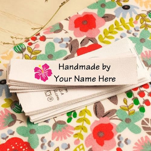 Benutzerdefiniertes Nähetikett, Individuelle Twill-Etiketten, Personalisierter Name For Kleidung, Bügeletiketten, Baumwolle Mit Logo Oder Text, Faltbares Nähetikett Aus Bio-Baumwolle(100pcs) von MINXLTD