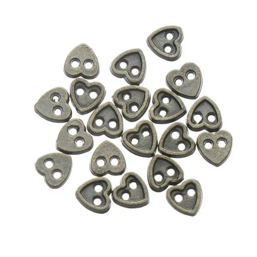 MIONGKI 20 Stück 4 mm handgefertigte Puppenkleidungsschnallen DIY Puppenkleidung Mini-Cartoon-Knöpfe 9 Farben Metallschnallen für 1/6 Puppenkleidung von MIONGKI