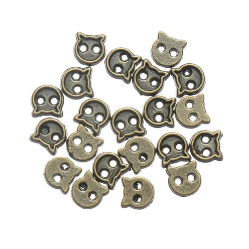 MIONGKI 20 Stück 4 mm handgefertigte Puppenkleidungsschnallen DIY Puppenkleidung Mini-Cartoon-Knöpfe 9 Farben Metallschnallen für 1/6 Puppenkleidung von MIONGKI