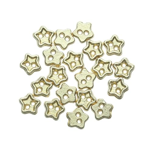 MIONGKI 20 Stück 4 mm handgefertigte Puppenkleidungsschnallen DIY Puppenkleidung Mini-Cartoon-Knöpfe 9 Farben Metallschnallen für 1/6 Puppenkleidung von MIONGKI