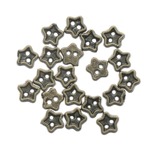 MIONGKI 20 Stück 4 mm handgefertigte Puppenkleidungsschnallen DIY Puppenkleidung Mini-Cartoon-Knöpfe 9 Farben Metallschnallen für 1/6 Puppenkleidung von MIONGKI