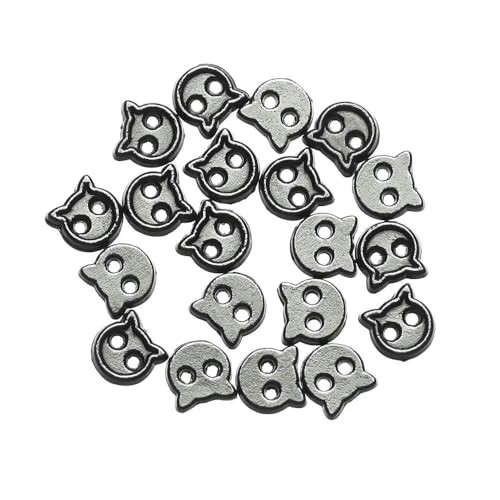 MIONGKI 20 Stück 4 mm handgefertigte Puppenkleidungsschnallen DIY Puppenkleidung Mini-Cartoon-Knöpfe 9 Farben Metallschnallen für 1/6 Puppenkleidung von MIONGKI