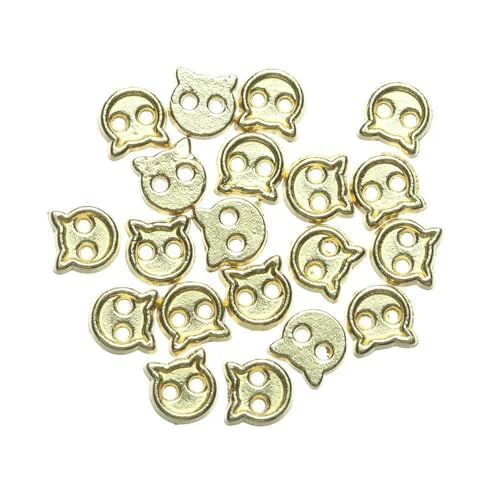 MIONGKI 20 Stück 4 mm handgefertigte Puppenkleidungsschnallen DIY Puppenkleidung Mini-Cartoon-Knöpfe 9 Farben Metallschnallen für 1/6 Puppenkleidung von MIONGKI