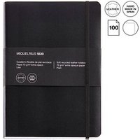 MIQUELRIUS Notizbuch Leather blanko, schwarz Softcover 100 Seiten von MIQUELRIUS