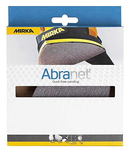 Mirka Abranet® Netz-Delta-Schleifstreifen (100 x 152 x 152 mm), Profi-Schleifgitter mit P150 Körnung und Klett, für Handschliff und Dreieckschleifer, 10er Pack von MIRKA