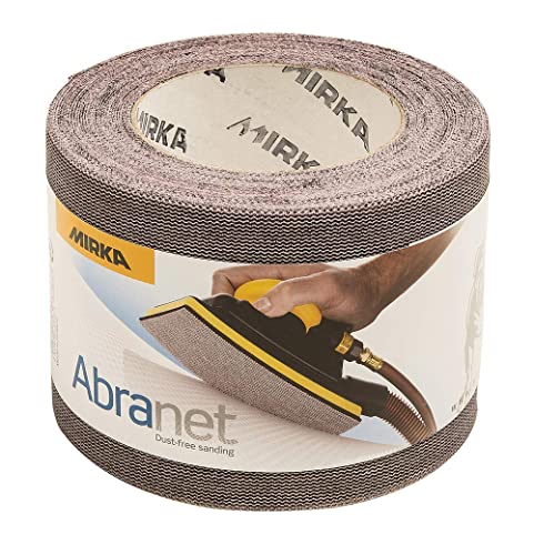 Mirka Abranet Netz-Schleifrolle 93 mm x 10 m Klett/Korn P180 / 1 Rolle/zum Schleifen von Holz, Spachtel, Lack, Kunststoff / 545BQ001183R von MIRKA