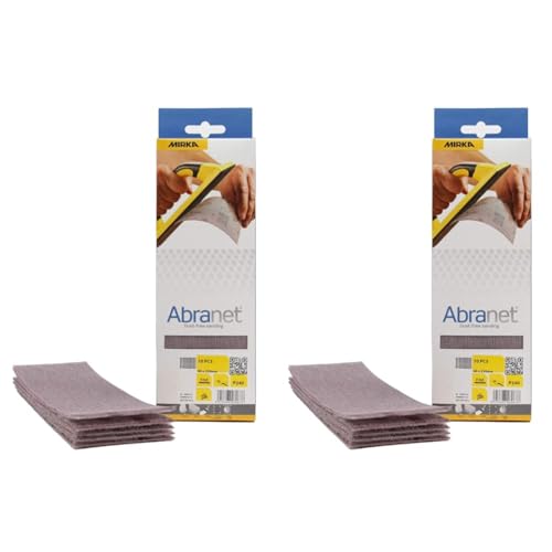 Mirka Abranet® Netz-Schleifstreifen (80 x 230 mm), Profi-Schleifgitter mit P240 Körnung und Klett, für Handschliff, Schwingschleifer und Handschleifblock, 20er Pack von MIRKA