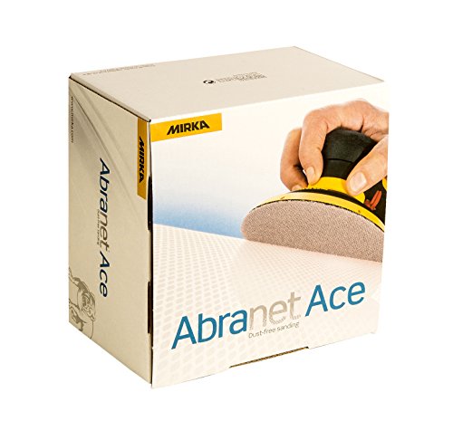 Mirka Abranet Ace Netz Schleifscheiben Ø 150mm Klett/Korn P600 / 50 Stk/Für alle 150mm Exzenterschleifer und Schleifmaschinen/Teilkeramisch/zum Schleifen von harten Oberflächen, Holz, Metall von MIRKA