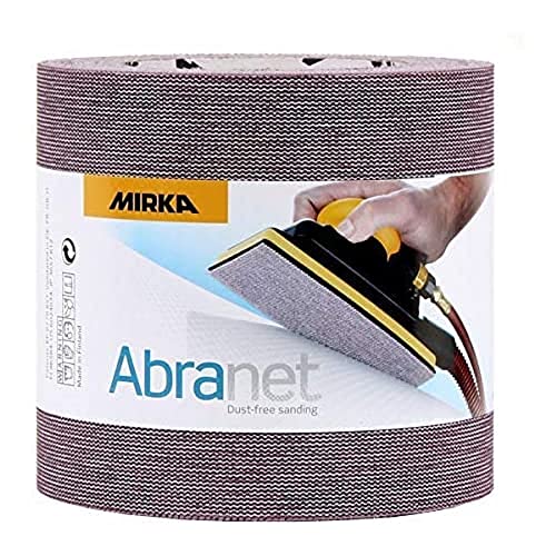 Mirka Abranet Netz-Schleifrolle 115 mm x 10 m Klett/Korn P150 / 1 Rolle/zum Schleifen von Holz, Spachtel, Lack, Kunststoff / 545BY001153R von MIRKA