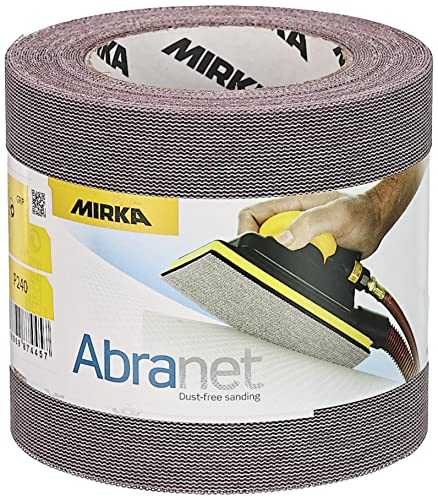 Mirka Abranet Netz-Schleifrolle 115 mm x 10 m Klett/Korn P240 / 1 Rolle/zum Schleifen von Holz, Spachtel, Lack, Kunststoff / 545BY001253R von MIRKA