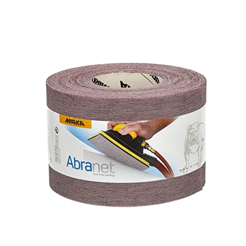 Mirka Abranet Netz-Schleifrolle 115 mm x 25 m Klett/Korn P180 / 1 Rolle/zum Schleifen von Holz, Spachtel, Lack, Kunststoff / 5454400118 von MIRKA