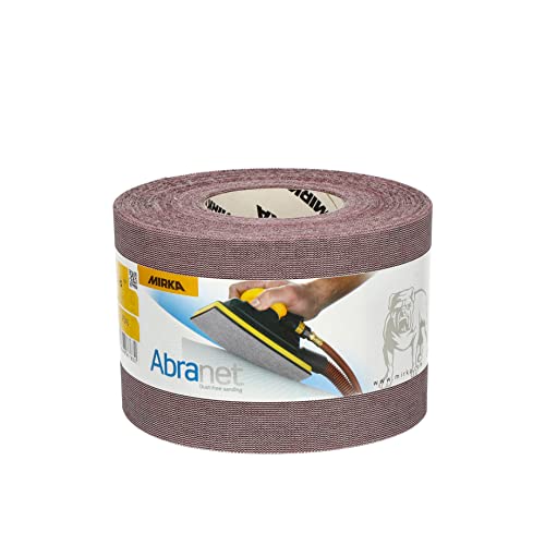 Mirka Abranet Netz-Schleifrolle 115 mm x 25 m Klett/Korn P240 / 1 Rolle/zum Schleifen von Holz, Spachtel, Lack, Kunststoff / 5454400125 von MIRKA