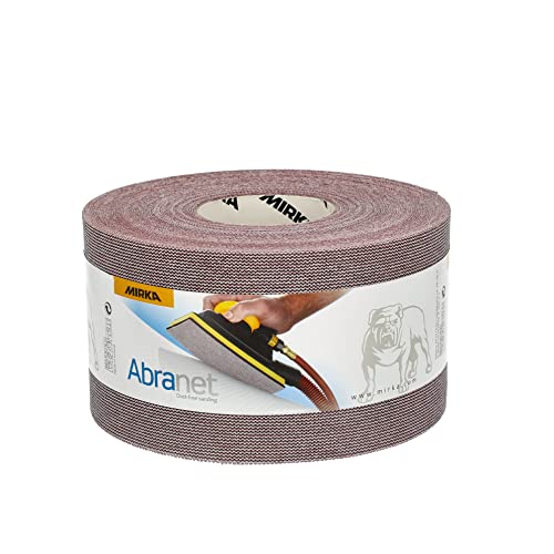 Mirka Abranet Netz-Schleifrolle 115 mm x 25 m Klett/Korn P80 / 1 Rolle/zum Schleifen von Holz, Spachtel, Lack, Kunststoff / 5454400180 von MIRKA