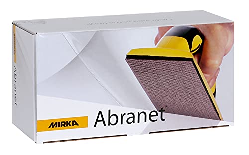 Mirka Abranet Netz-Schleifstreifen 80x230 mm Klett/Korn P180 / 50 Stk/zum Schleifen von Holz, Spachtel, Lack, Kunststoff / 5417505018 von MIRKA