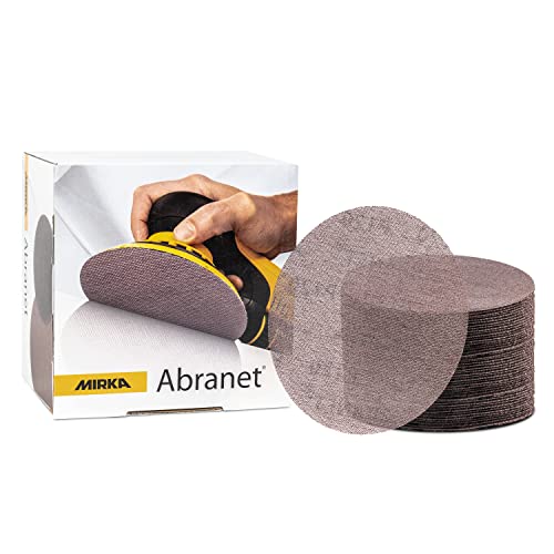 Mirka Abranet Schleifgitter 125mm Klett / Korn P800 / 50 Stk / 5423205081 / Für alle 125mm Exzenterschleifer und Schleifmaschinen geeignet / zum Schleifen von Holz, Spachtel, Lack, Kunststoff von MIRKA