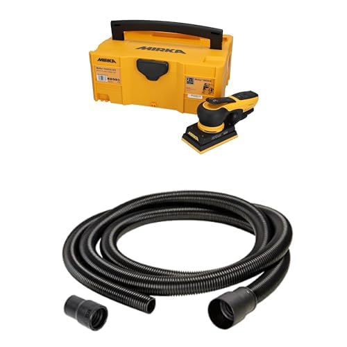 Mirka DEOS II 353 Schwingschleifer im Koffer 81x133mm 300 W vibrationsarme Schleifmaschine + Mirka Antistatischer Absaugschlauch 4m von MIRKA