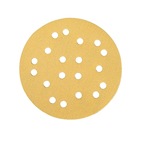 Mirka Gold Universal-Schleifpapier Ø 125mm Klett 19-Loch/Korn P320, 100 Stk/Zum Schleifen von Gips, Spachtel, Spanplatten, Holz, Lack von MIRKA