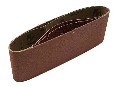 Mirka Red 3 Stück Gewebe-Schleifbänder 100x610mm / Korn P100 / hochwertiges Schleifband für Bandschleifer/Zum Schleifen von Holz und Metall von MIRKA