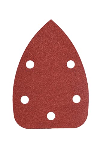 Mirka Red Deltaschleifer Schleifpapier Holz Schleifdreiecke Klett / 100x140x140mm / Klett-Haftung / 5-Loch/Korn P180 / 5 Stück/zum Schleifen von Holz, Metall und Kunststoff von MIRKA