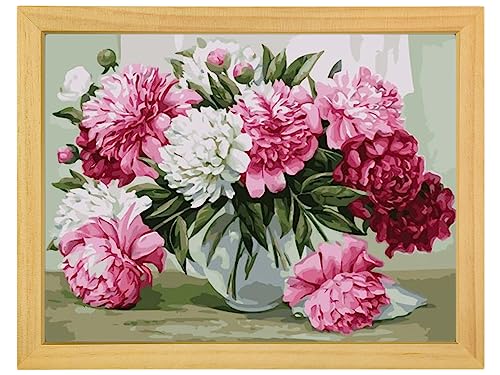 MISHBAY Diamond Painting - Blumenstrauß 30x40cm Diamond Painting Adults - Diamond Painting Pictures with Frame - DIY 5D Set Wall Decor Diamond Embroidery Blumen von MISHBAY