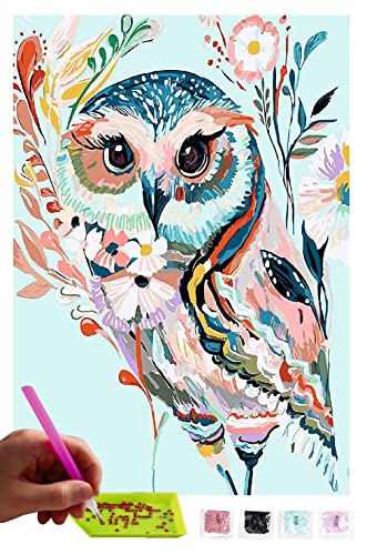 MISHBAY Diamond Painting Tiere - 30x40cm Diamond Painting Erwachsene - Diamant Painting Bilder Eule - DIY 5D Satz Wand Dekor Diamantstickerei von MISHBAY