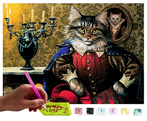 MISHBAY Diamond Painting Katze - 30x40cm Diamond Painting Katzen Erwachsene - Diamant Painting Bilder Katze - DIY 5D Satz Wand Dekor Diamantstickerei von MISHBAY