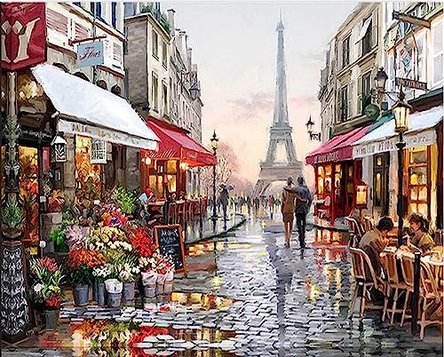 MISHBAY Diamond Painting Paris - 30x30cm Diamond Painting Erwachsene - Diamant Painting Bilder - DIY 5D Satz Wand Dekor Diamantstickerei von MISHBAY