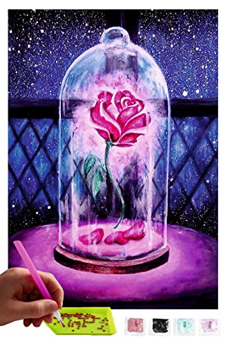 MISHBAY Diamond Painting Rose - 30x40cm Diamond Painting Erwachsene - Diamant Painting Bilder Blumen - DIY 5D Satz Wand Dekor Diamantstickerei von MISHBAY