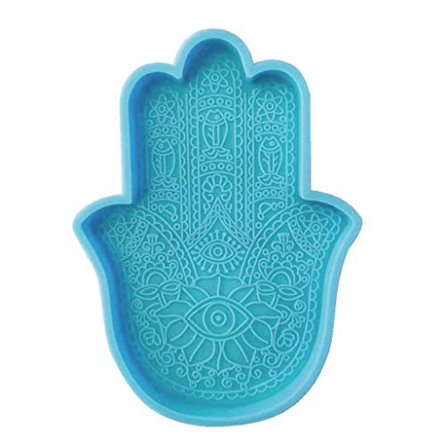 MISHITI Khamsah Hamsa Hand Untersetzer Epoxidharz Silikonform Fatima Handtablett Harzform von MISHITI