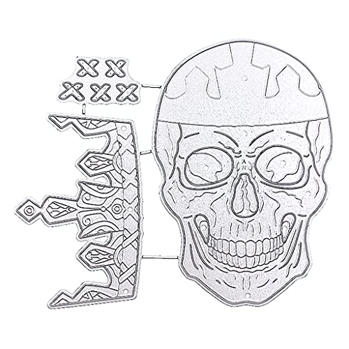 Metall-Stanzschablone für Halloween, Totenkopf, DIY, Scrapbooking, Album, Papierkarte, Vorlage, Prägung, Handwerk, Dekoration, Metall-Stanzformen von MISUVRSE