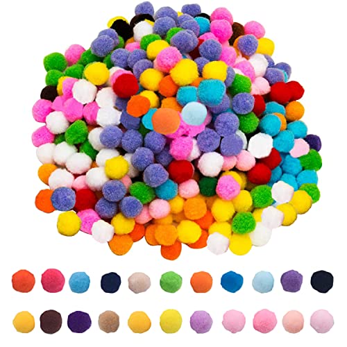 MIVAIUN 1000pcs Pompons, 10 mm Pompons zum Basteln, Bunte Filzkugeln Packung, Bälle Flauschigen, Bunt Mini Pompons für Handwerk Herstellung, Hobby Bedarf und DIY Kreativen Dekorationen (Mehrfarbig) von MIVAIUN