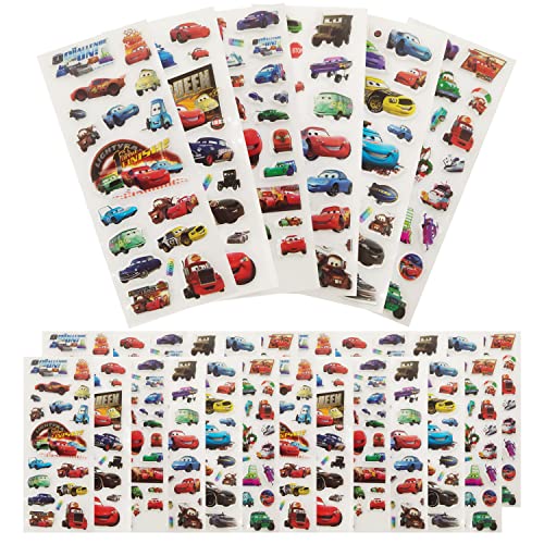 Cars 3D Aufkleber für Kinder & Kleinkinder, 500+ Geschwollen Stickers, Lightning McQueen 3D Sticker für Fahrrad Skateboard Gepäck Laptop Aufkleber, Geeignet für Erwachsene Kinder(30 Bogen) von MIZT