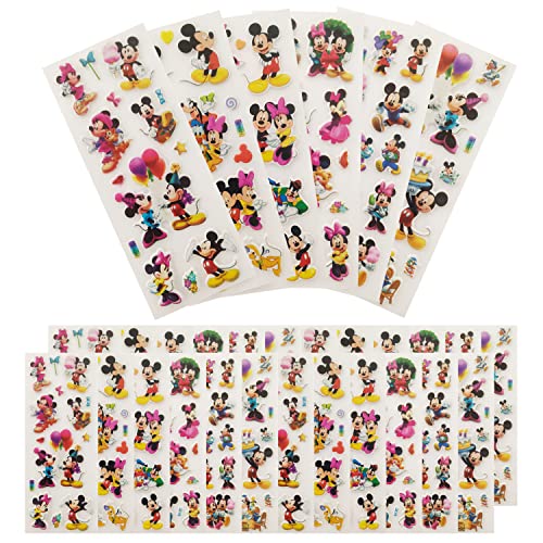 Mr.MickeyMinnie 3D Aufkleber für Kinder & Kleinkinder, 380+ Geschwollen Stickers, Mickey 3D Sticker für Fahrrad Skateboard Gepäck Laptop Aufkleber, Geeignet für Erwachsene Kinder(30 Bogen) von MIZT