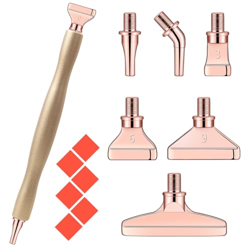 MJARTORIA 5D Diamond Art Painting Zubehör Diamond Metall Stift Set 14/20PCS, Drill Pen mit Gewinde Metall Ersatz Stiftköpfen Kleber für Mosaikherstellung Nagelkunst von MJARTORIA