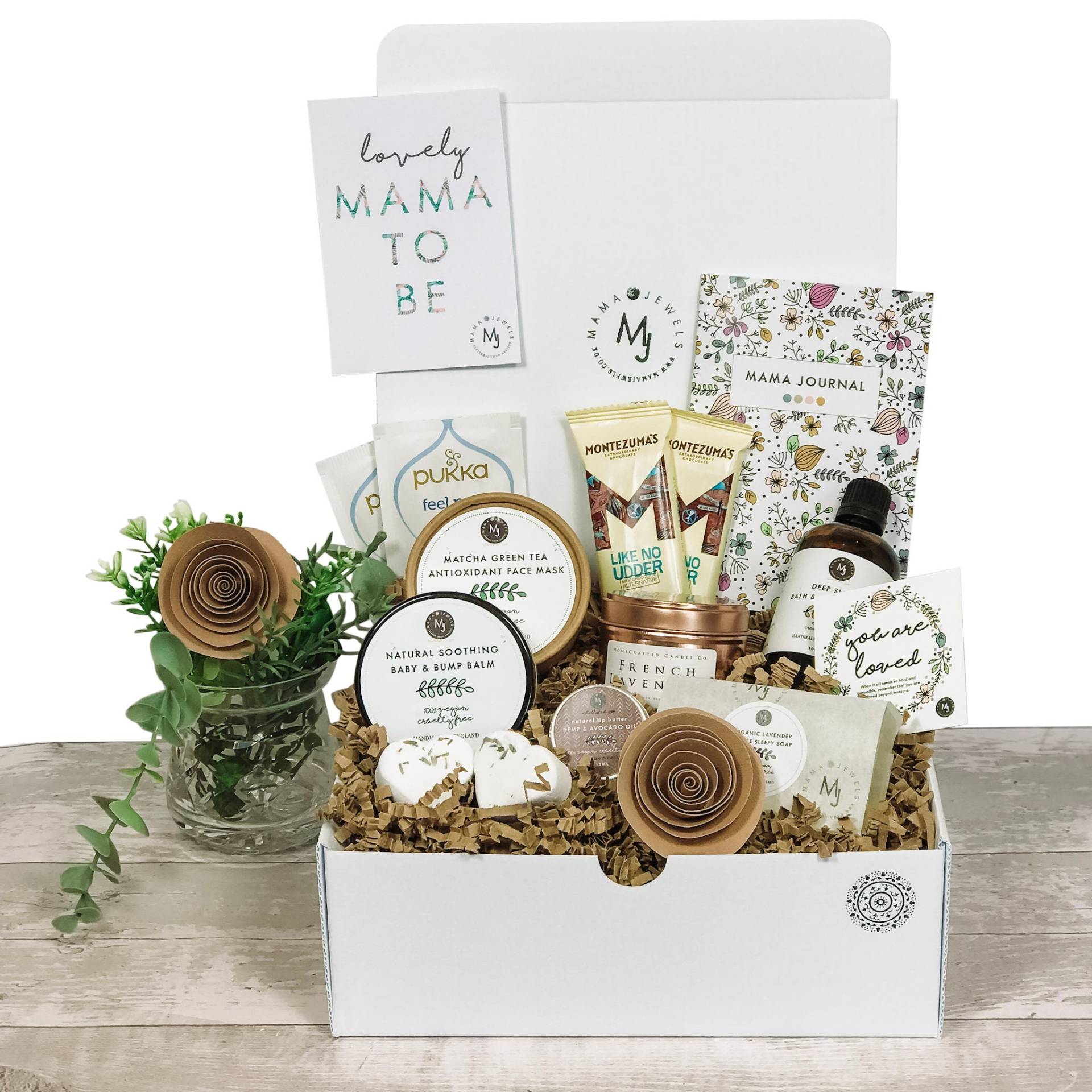 Luxus Schwangerschaft Self Care New Mum Pamper Hamper Geschenkbox | Öko Vegan Mokka von MJArtisanGiftCo