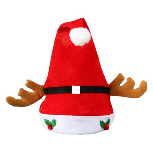 MJBFDC Weihnachtsmütze Nikolausmütze Plüsche Weihnachtsmann Mütze,Weihnachtsmütze Nikolausmütze Plüsch,Weihnachtsmann Mütze Rot Weihnachtszubehör,Christmas Santa hat für Feiertagsparty von MJBFDC