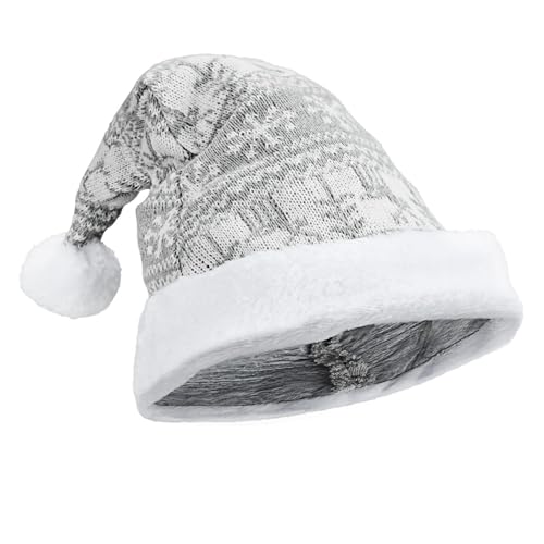 MJBFDC Weihnachtsmütze Nikolausmütze Plüsche Weihnachtsmann Mütze,Weihnachtsmütze Nikolausmütze Plüsch,Weihnachtsmann Mütze Rot Weihnachtszubehör,Christmas Santa hat für Feiertagsparty von MJBFDC