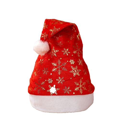 MJBFDC Weihnachtsmütze Nikolausmütze Plüsche Weihnachtsmann Mütze,Weihnachtsmütze Nikolausmütze Plüsch,Weihnachtsmann Mütze Rot Weihnachtszubehör,Christmas Santa hat für Feiertagsparty von MJBFDC