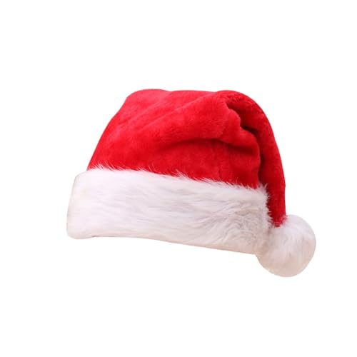 MJBFDC Weihnachtsmütze Nikolausmütze Plüsche Weihnachtsmann Mütze,Weihnachtsmütze Nikolausmütze Plüsch,Weihnachtsmann Mütze Rot Weihnachtszubehör,Christmas Santa hat für Feiertagsparty von MJBFDC