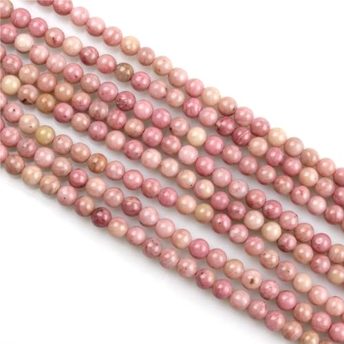 MJDCB 225 stück Natürlichen Kleinen Stein Perlen 3mm Rhodochrosit Runde Glatte Lose Edelstein Perle für Schmuck Machen Armbänder Ohrringe Halsketten Zubehör von MJDCB